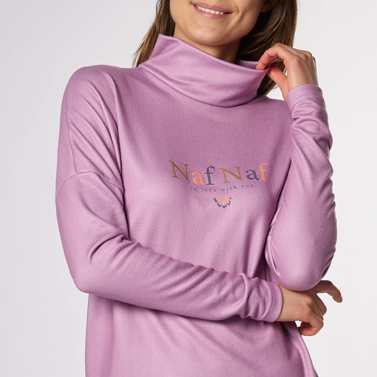 Pyjama homewear côtelé Patch violet, NAF NAF