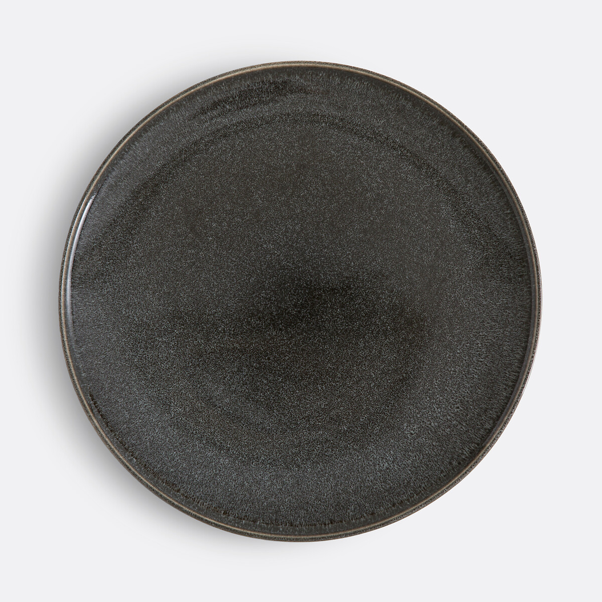 Set of 6 Onda Sandstone Plates charcoal grey, LA REDOUTE INTERIEURS