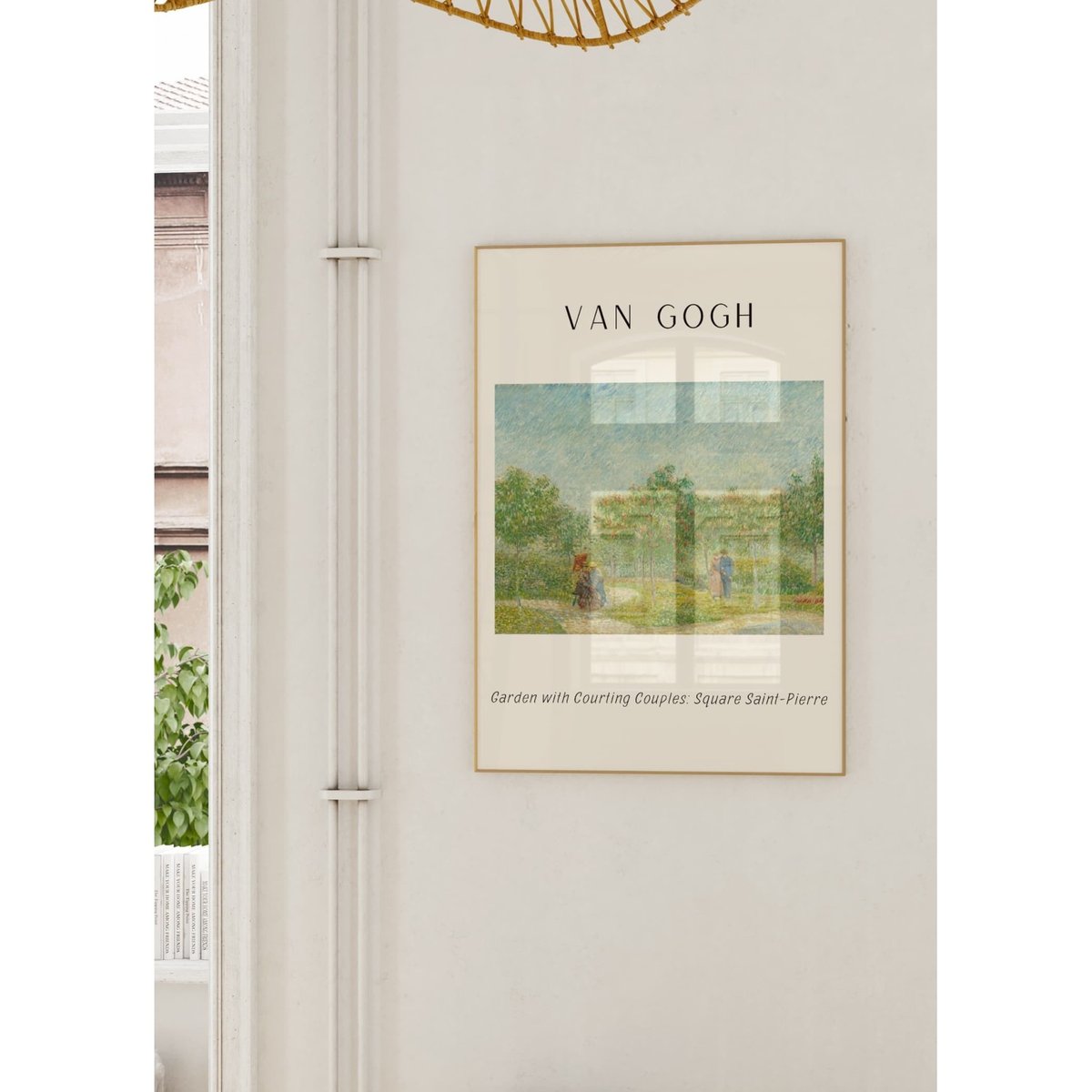 Affiche Van Gogh - Garden with Courting Couples blanc, L'AFFICHERIE