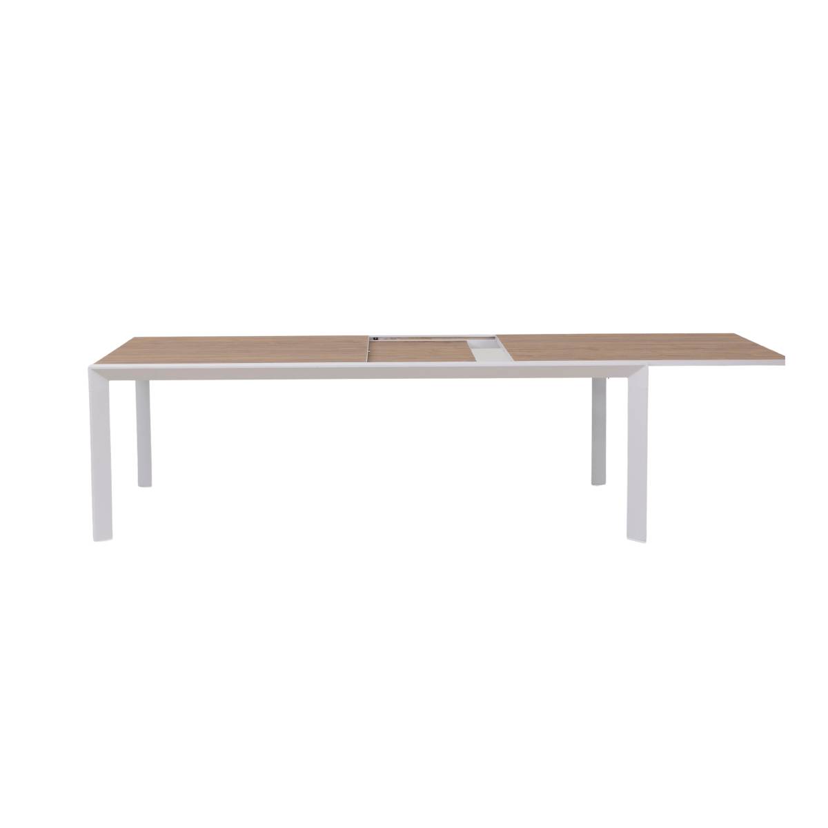 Table de jardin en aluminium AYDEN blanc, MADE IN MEUBLES