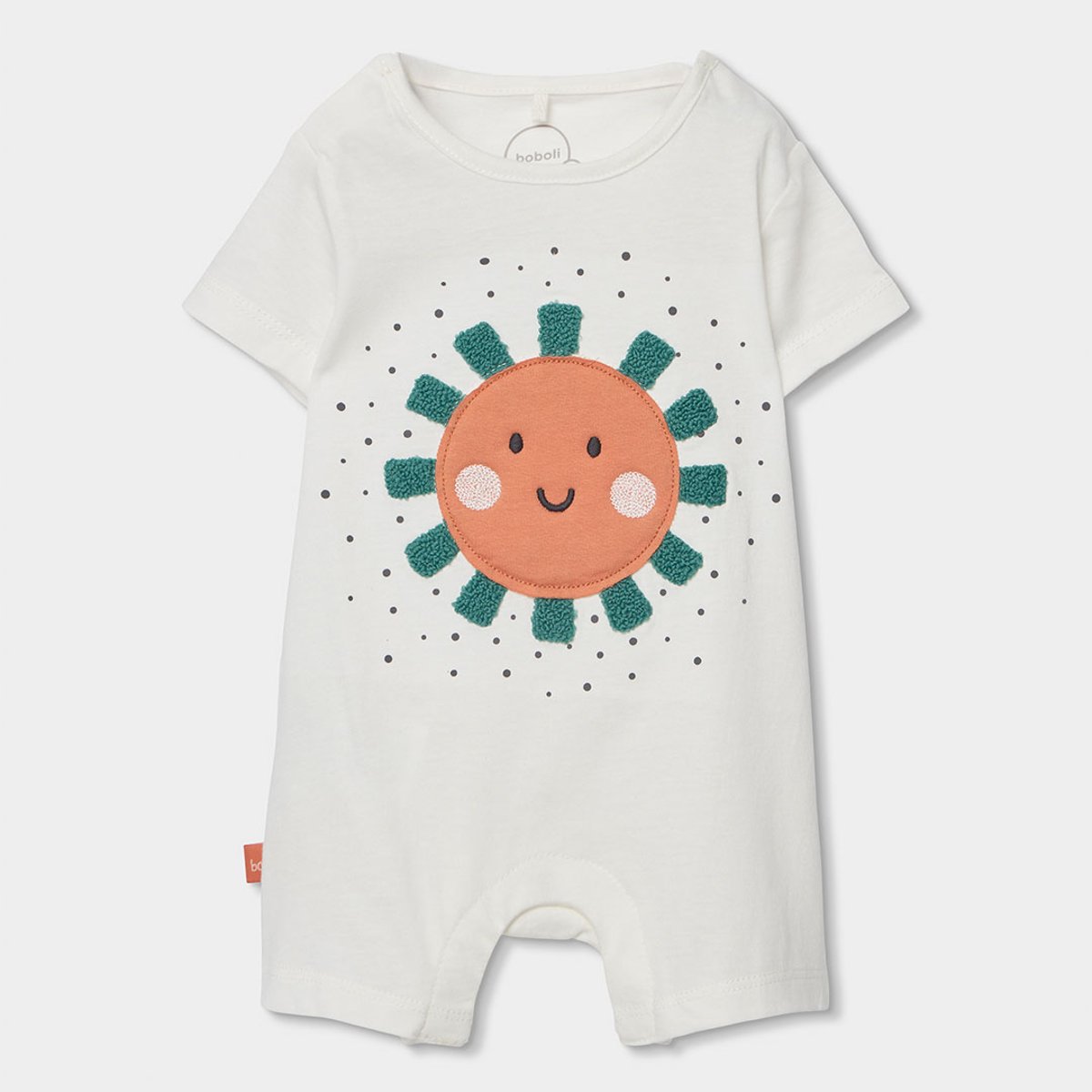 Barboteuse en coton blanc, BOBOLI