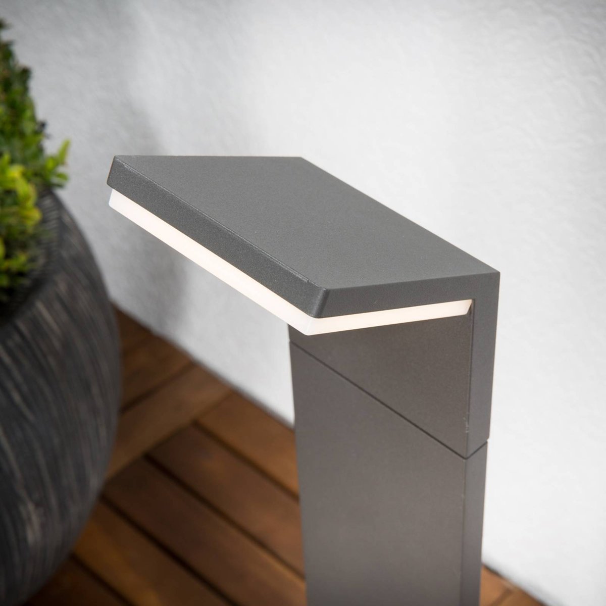 Luminaire extérieur en aluminium moderneLED anthracite, blanc, LUCANDE