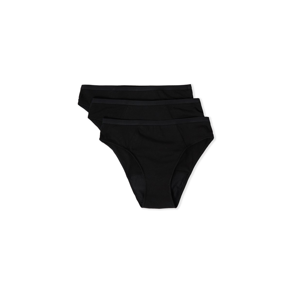 Lot de culottes menstruelles - Flux abondant JAYA noir, ETAM