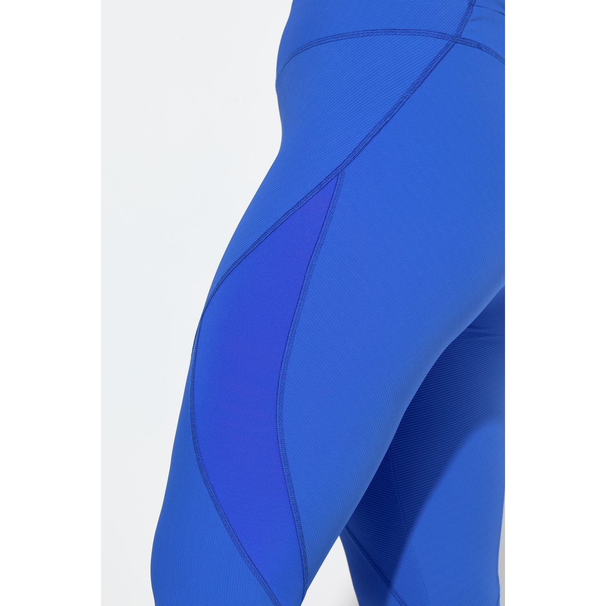 Legging technique en jersey côtelé recyclé bleu roi, ULLA POPKEN