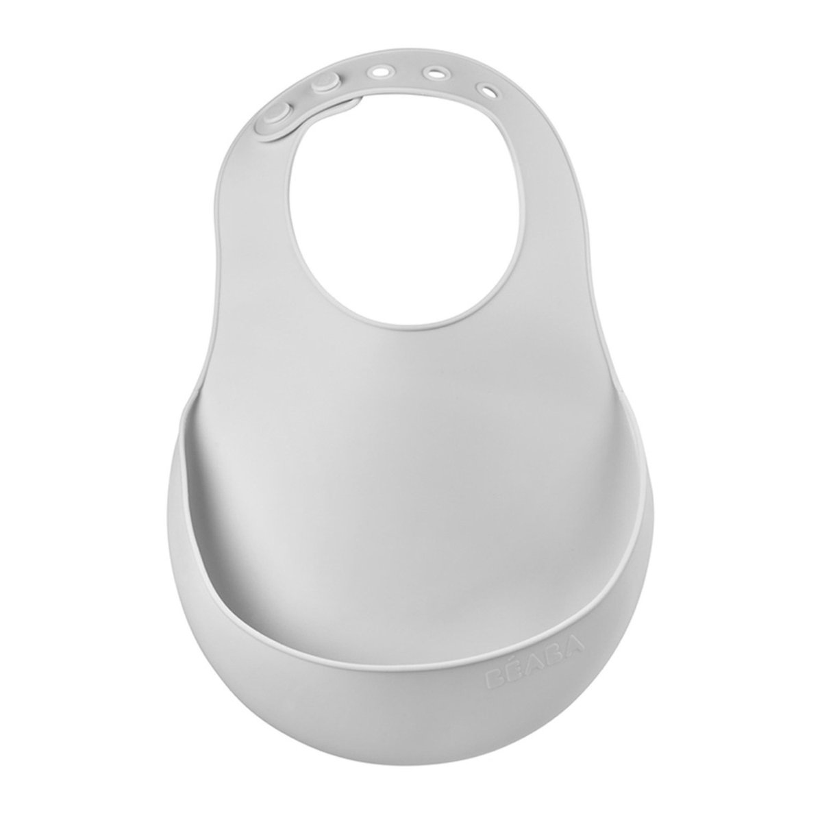 Lot de 2 bavoirs silicone avec poche gris, bleu, BEABA