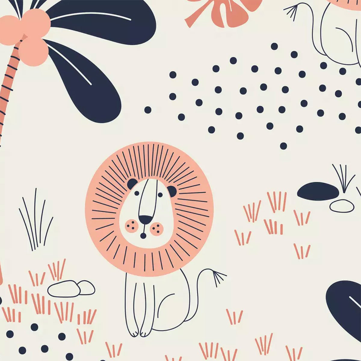 Papier peint enfant simba le lion intissé, HEXOA