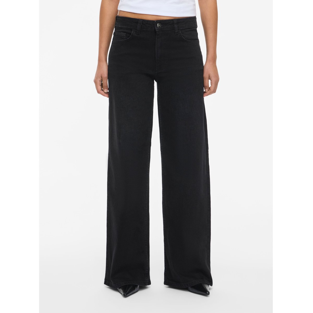 Jean Large noir - washed black1, NOISY MAY