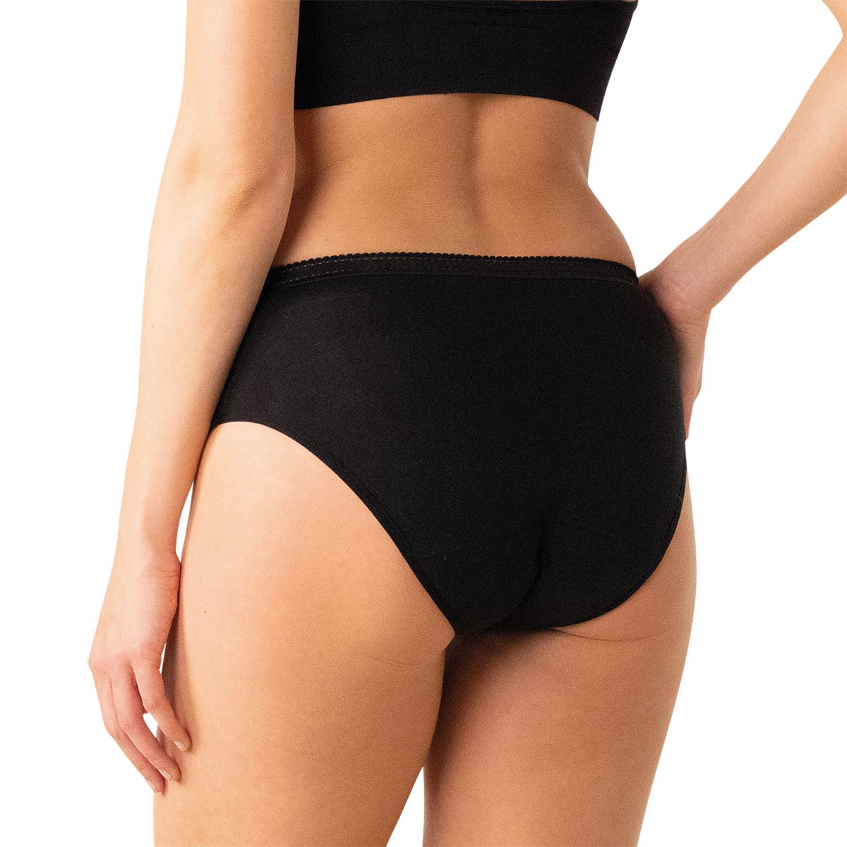 Culottes menstruelles, lot de 2 noir, ATHENA
