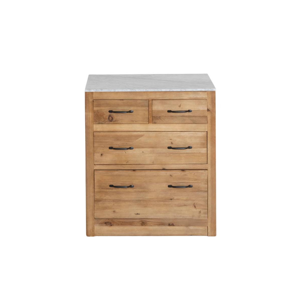 Meuble bas de cuisine en bois recyclé EPURE bois clair, MADE IN MEUBLES