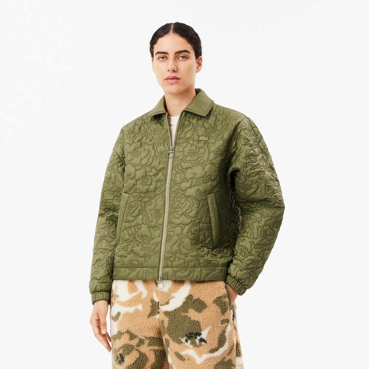 Blouson col chemise kaki, LACOSTE
