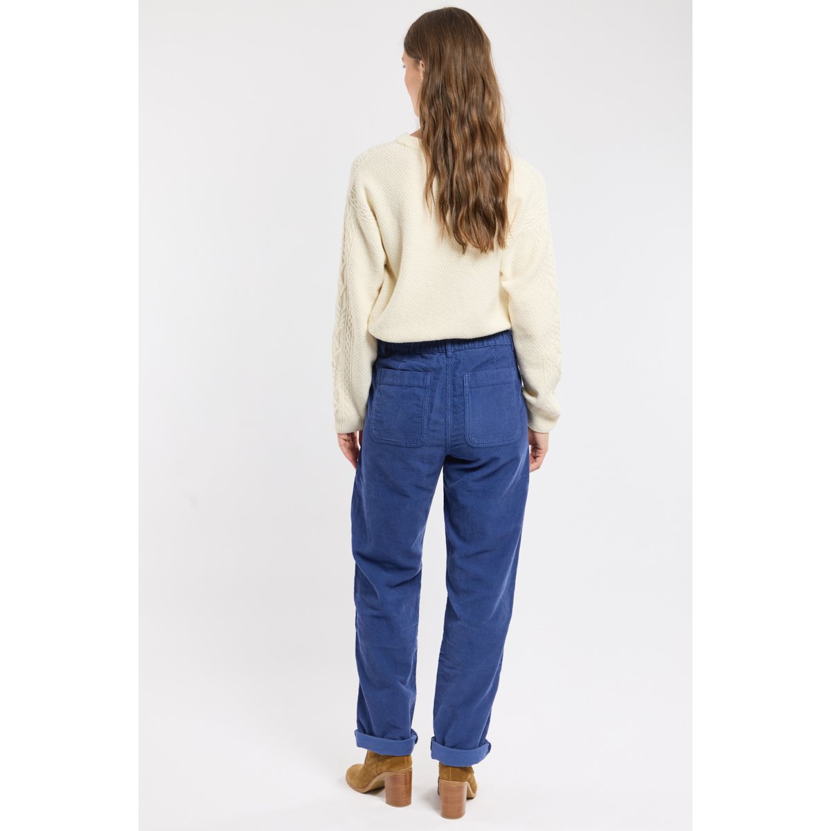 Pantalon velours en coton twilight blue, ARMOR-LUX