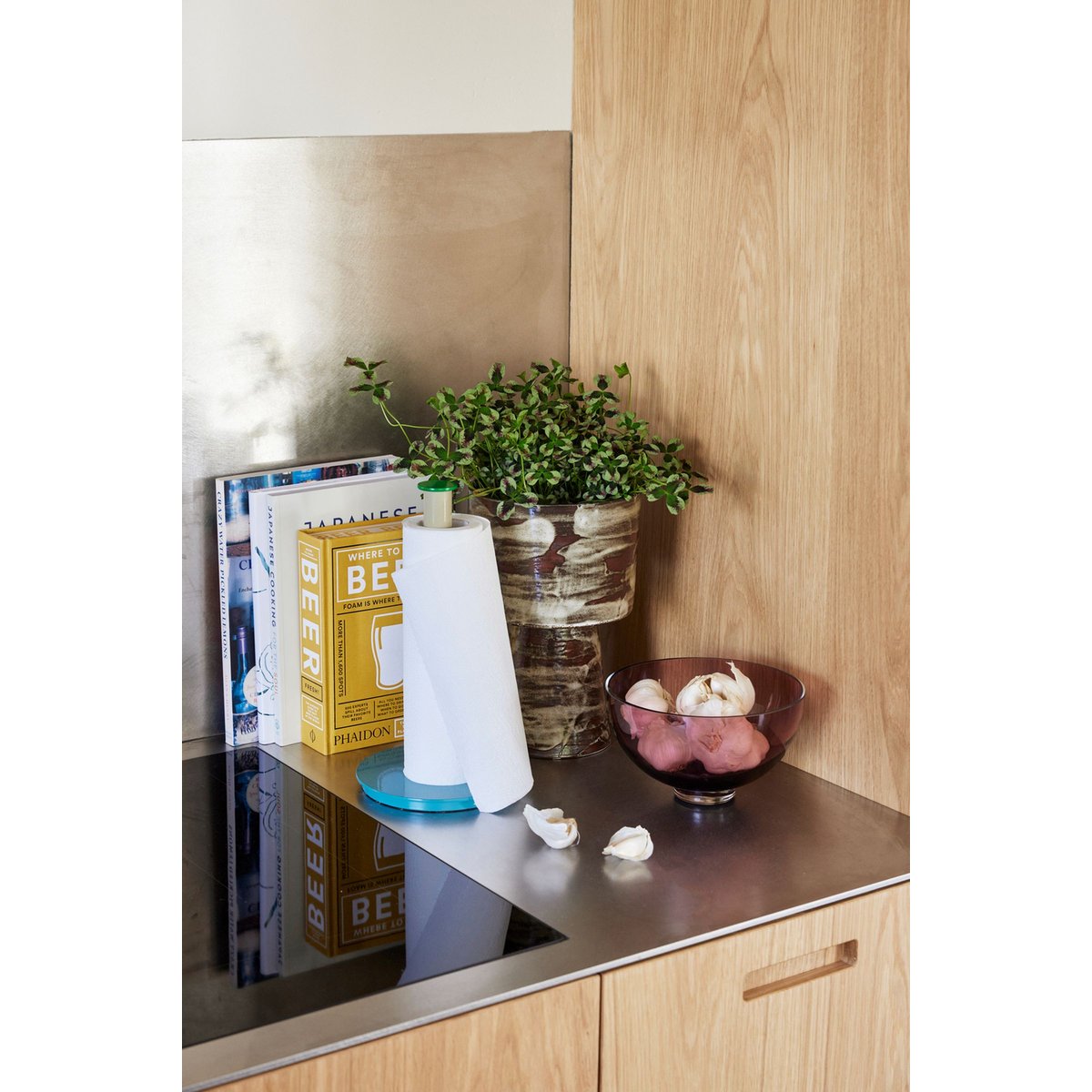 Porte-rouleau de cuisine en fer PLAY bleu/gris/vert, HUBSCH