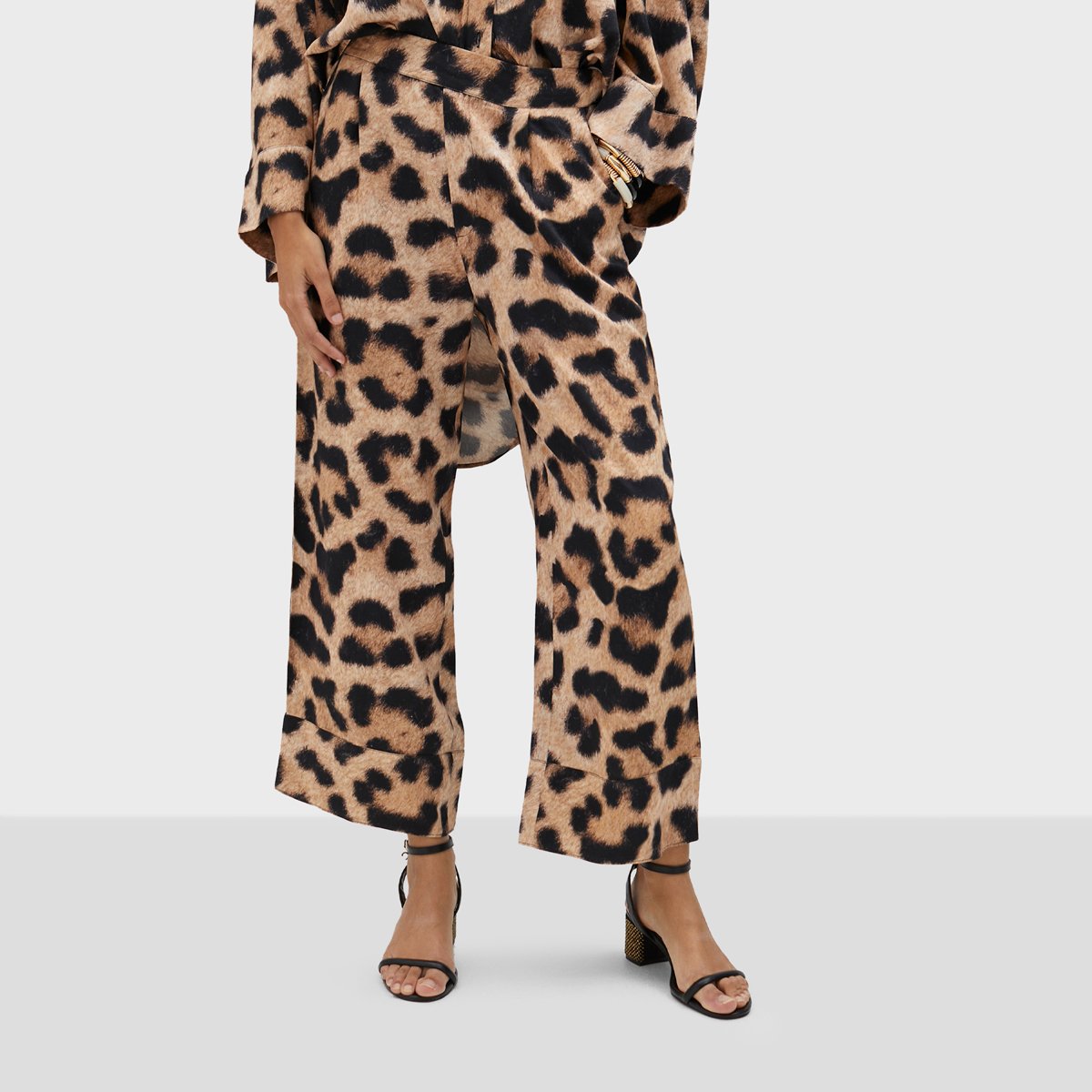 Pantalon large à enfiler léopard, LOLA CASADEMUNT