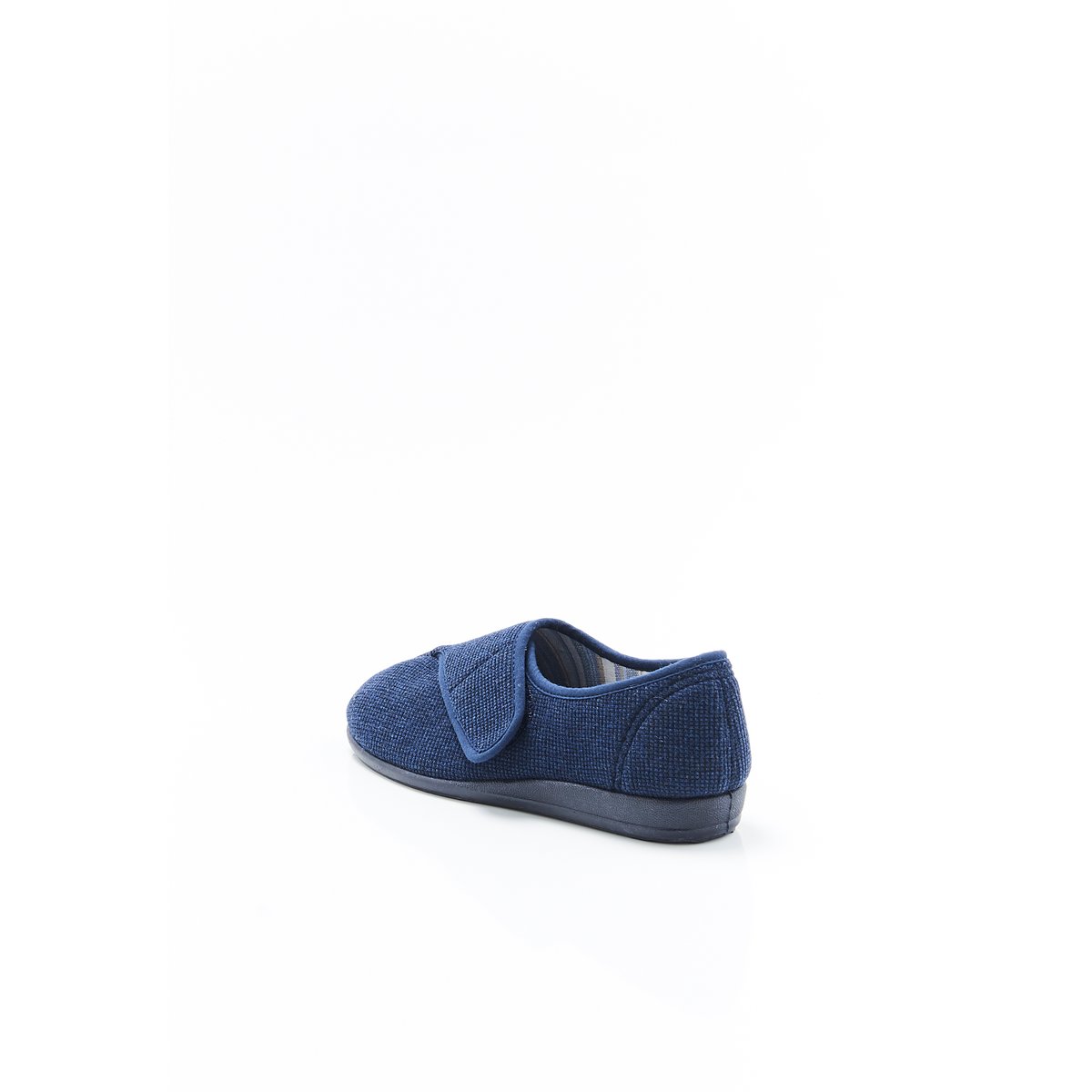 Chaussons maille gaufrée à scratch bleu marine, DAMART