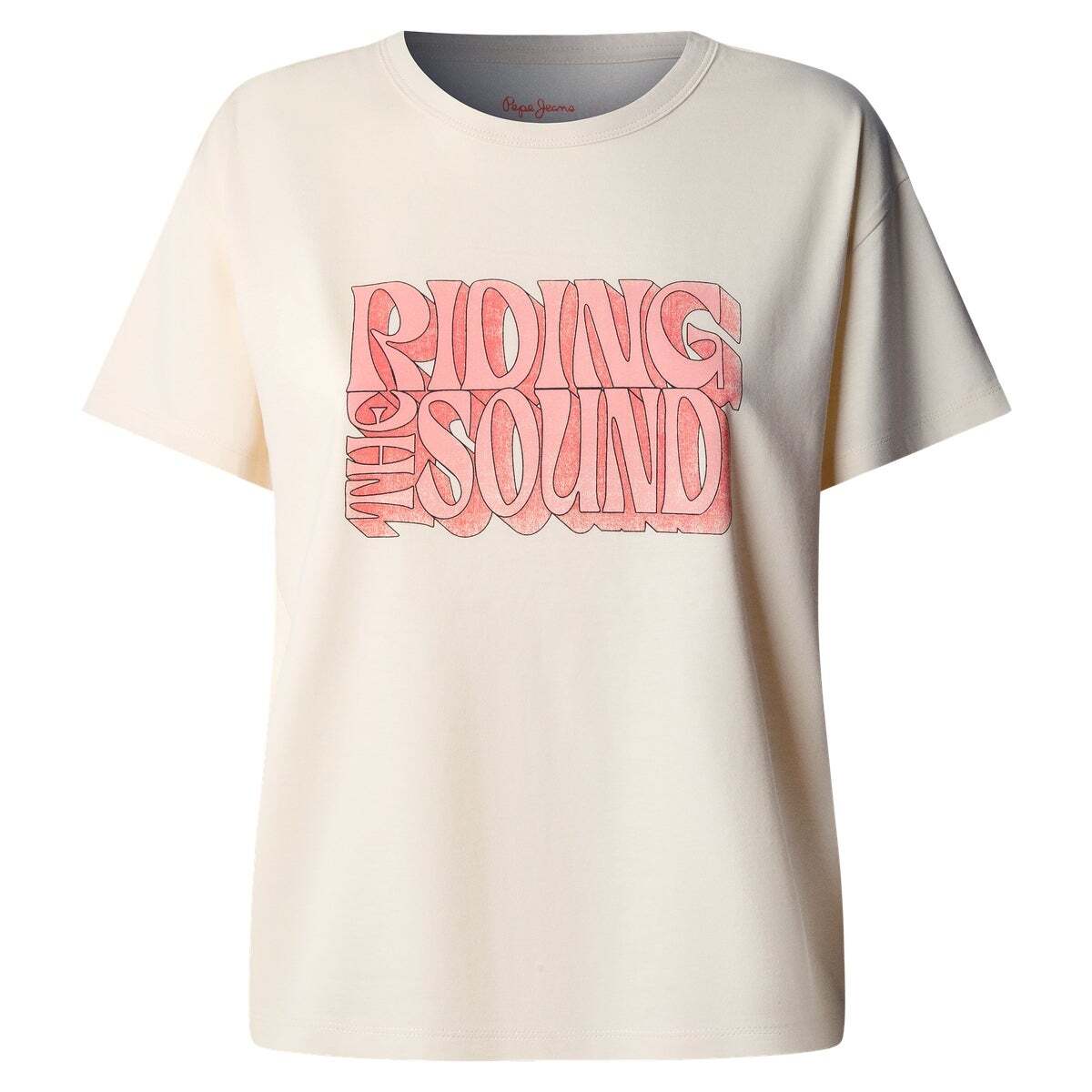 T-Shirt Avec Imprimé Graphique blanche toile, PEPE JEANS