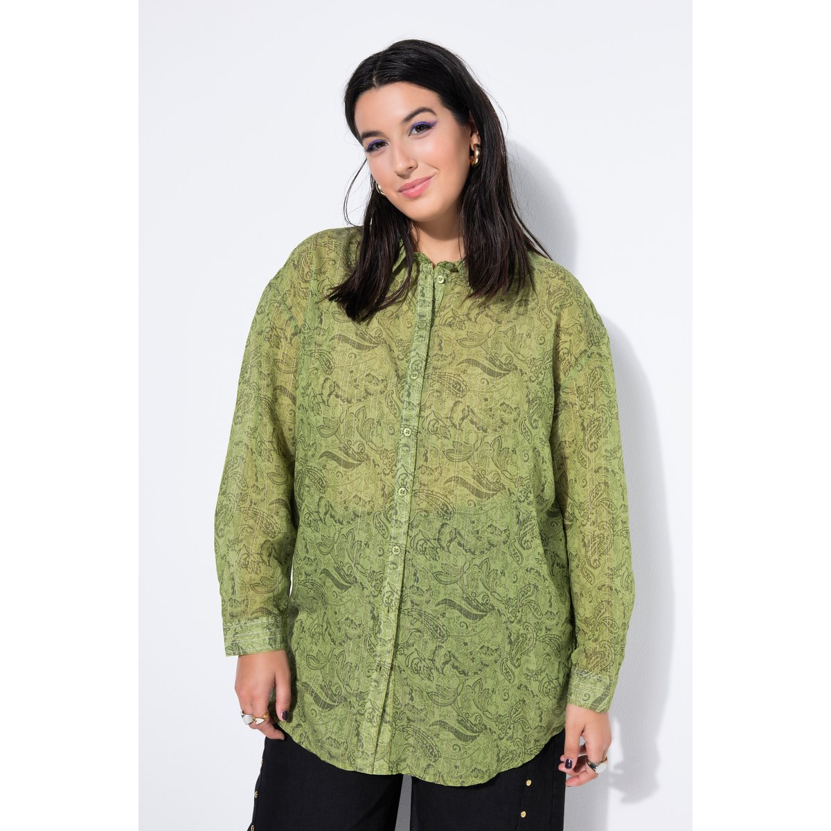 Chemisier oversize palmiers verts, STUDIO UNTOLD