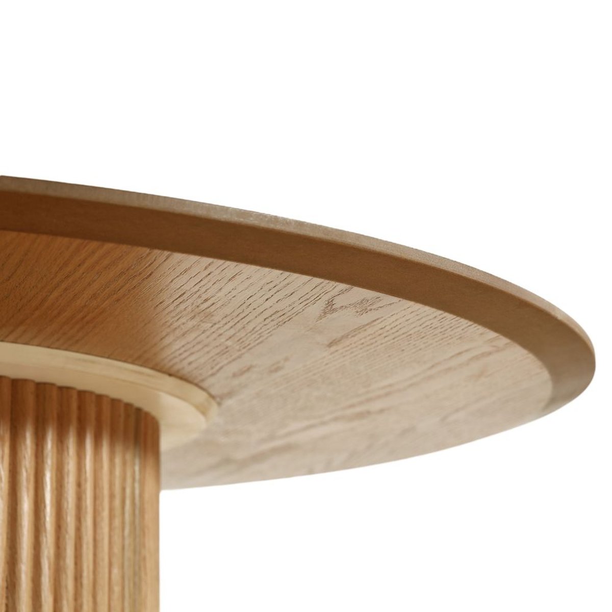 Table repas D120 cm placage chêne naturel clair, ZAGO