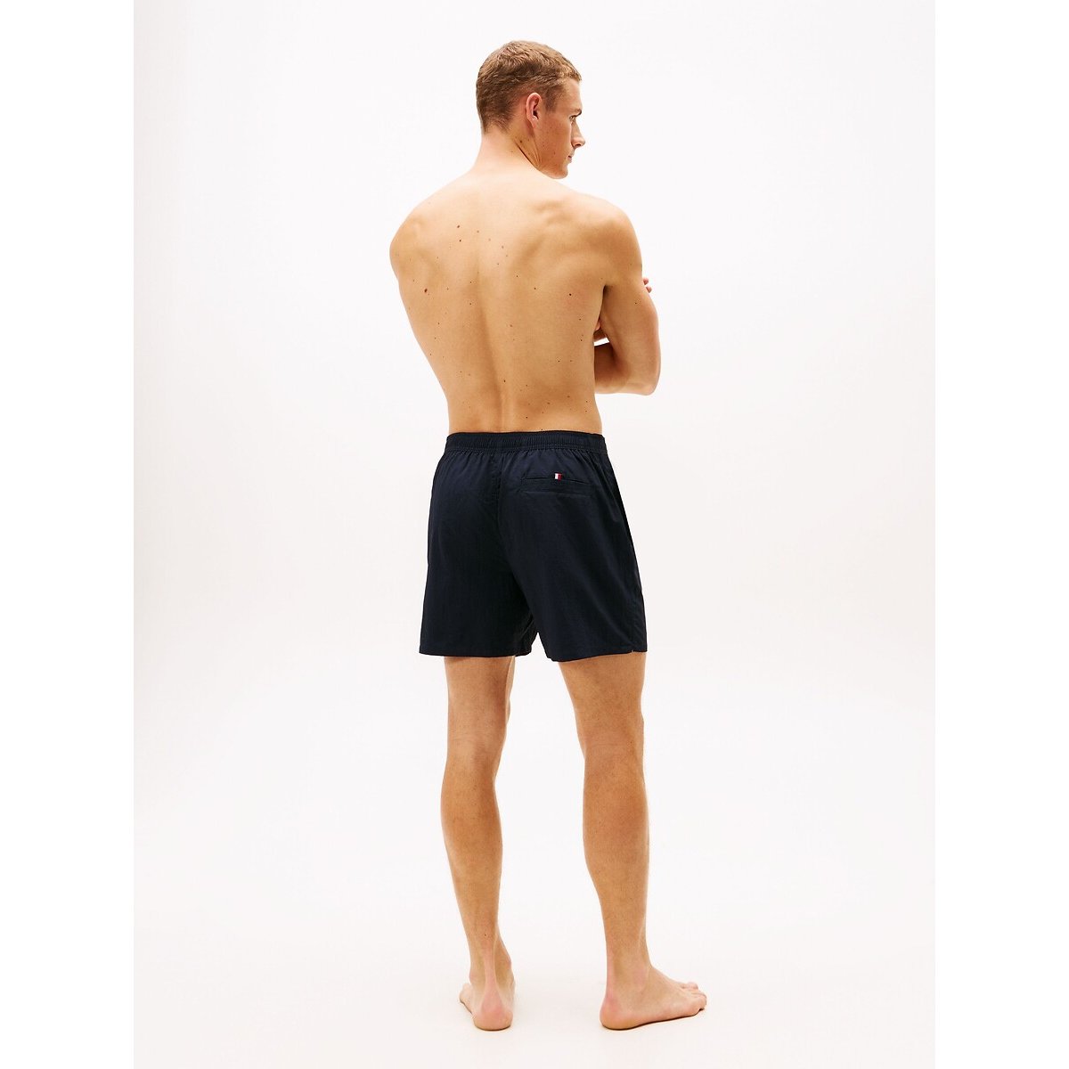 Short de bain mi-long Hilfiger Flag bleu foncé, TOMMY HILFIGER