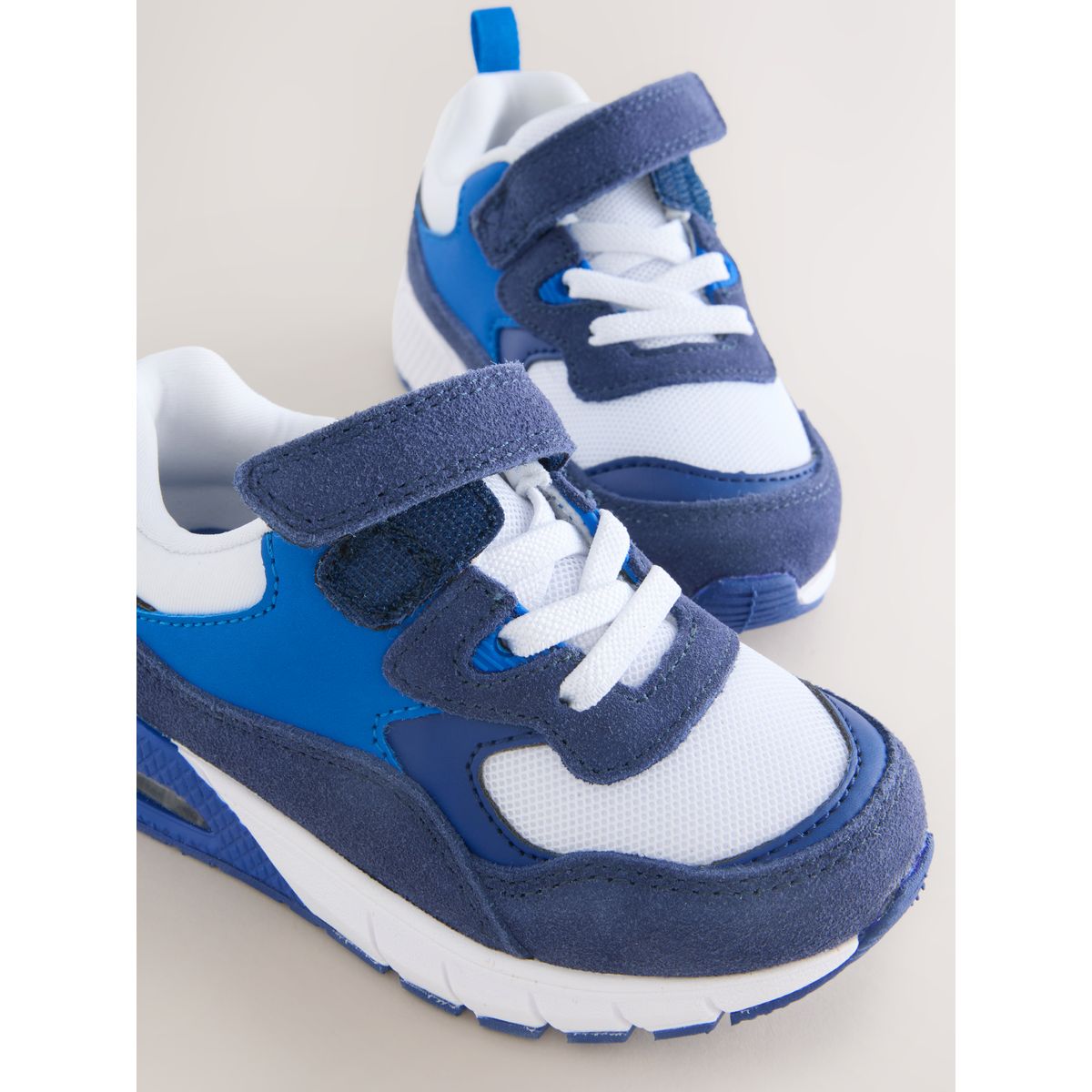 Baskets à lacets élastiques bleu cobalt, NEXT