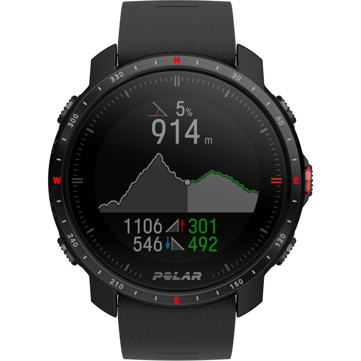 Montre sport GRIT X PRO Black Sapphire M/L noir, POLAR