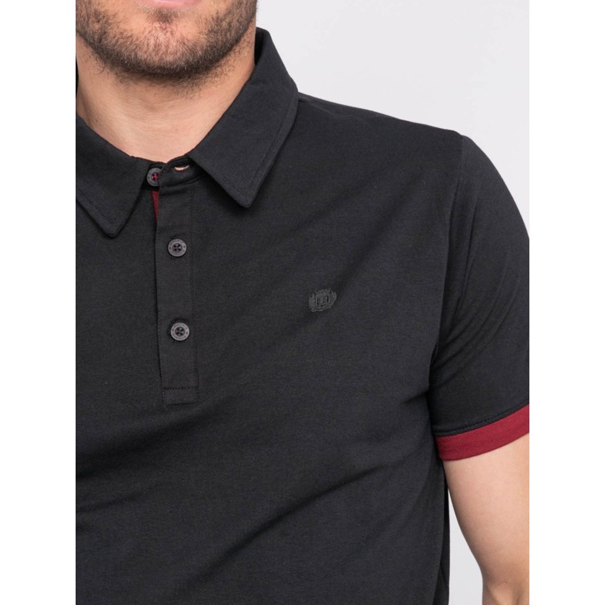 Polo Manches Courtes Coton Pastato noir, RITCHIE