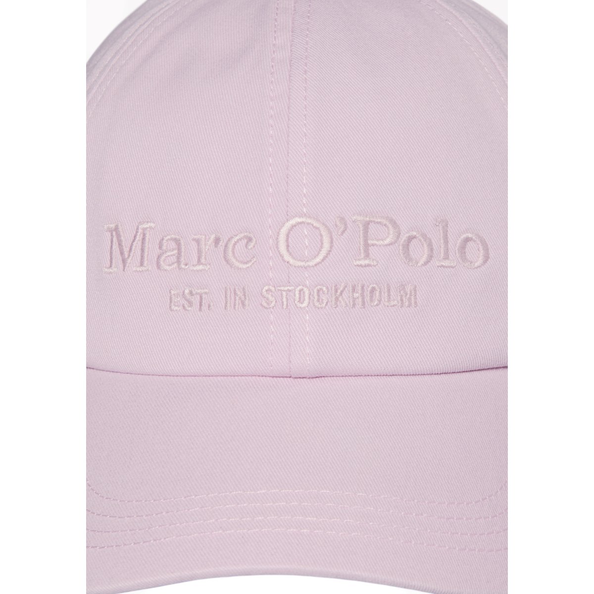 Casquette avec logo en sergé de coton bio de haute qualité rose, MARC O'POLO