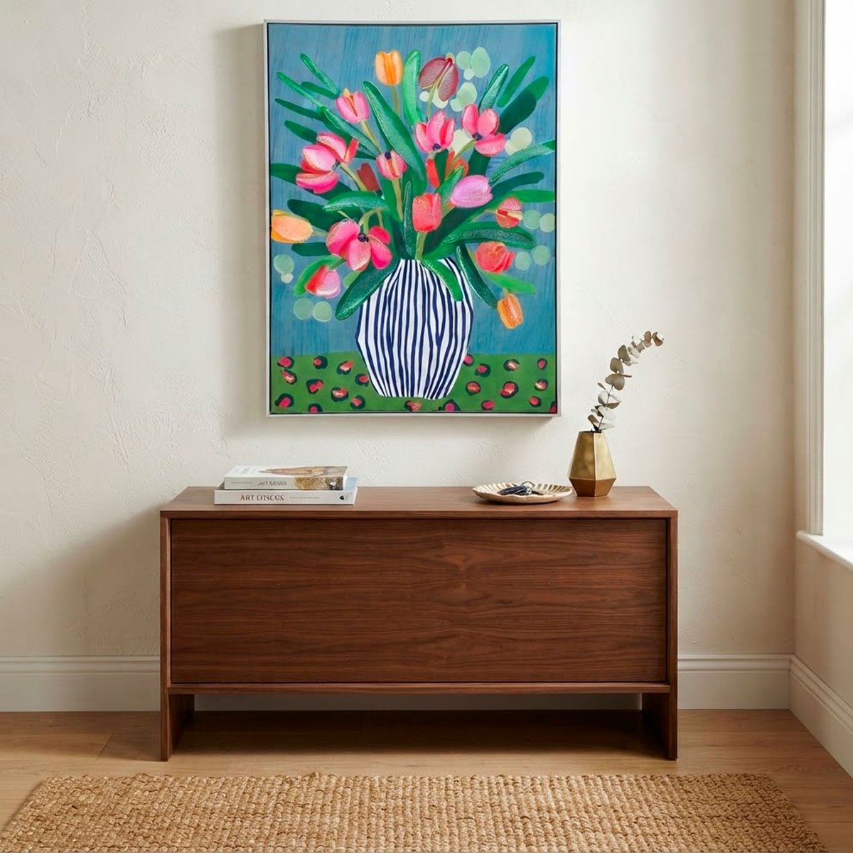 Tableau sur toile bouquet de fleurs 60x3x80cm multicolore, WADIGA
