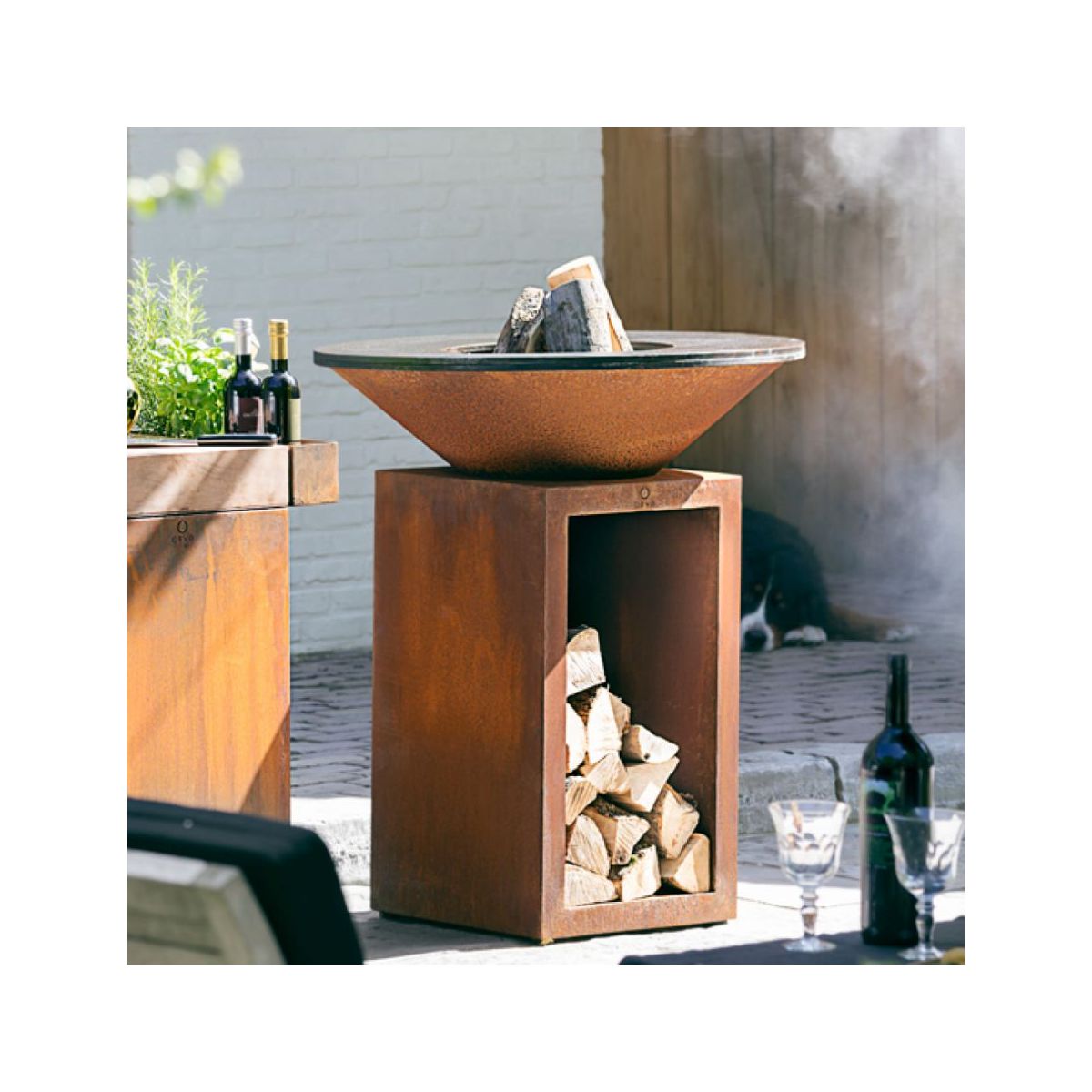 Brasero Classic Storage Corten 85 OC3C85 couleur unique, OFYR