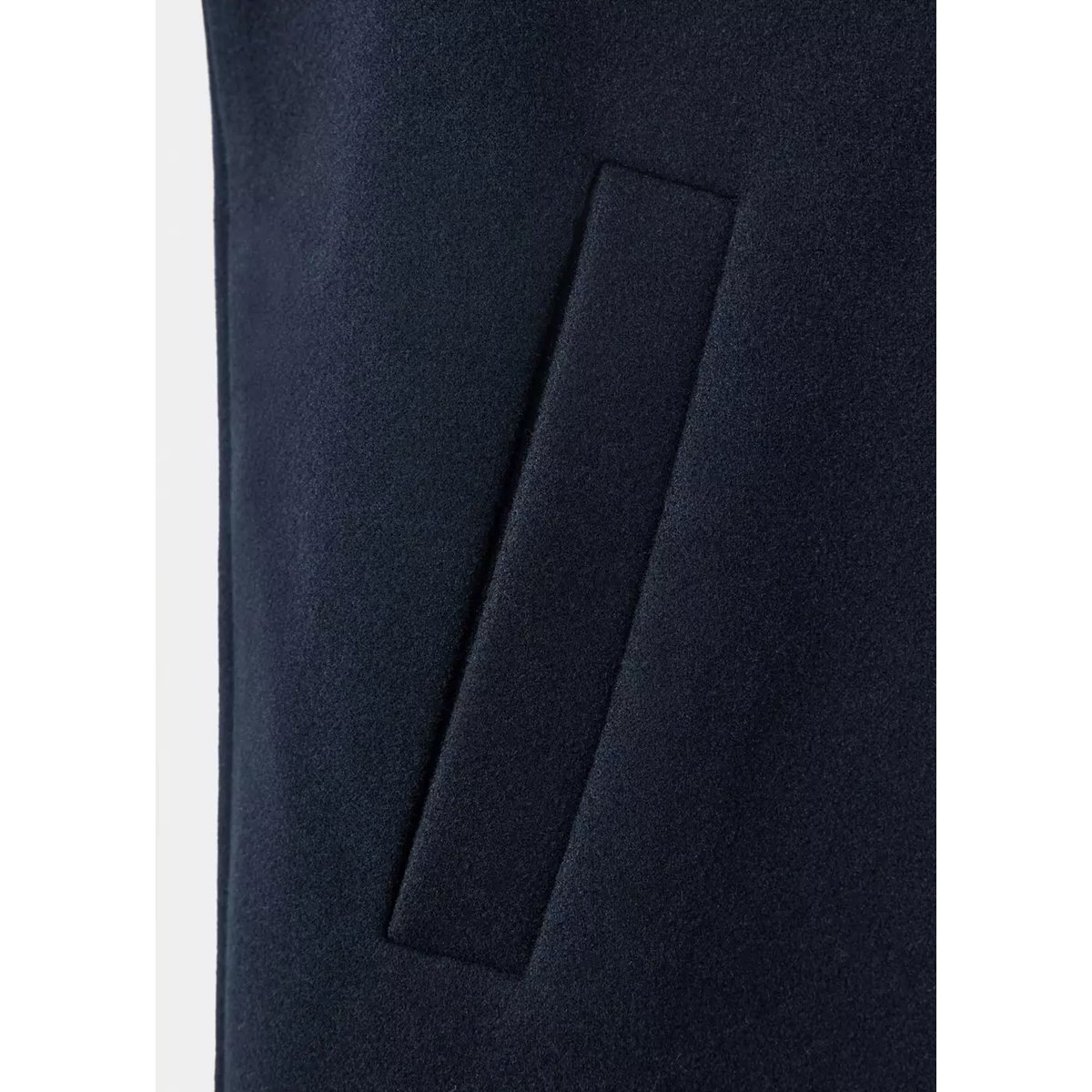 Manteau en drap col à revers bleu marine, MANGO TEEN