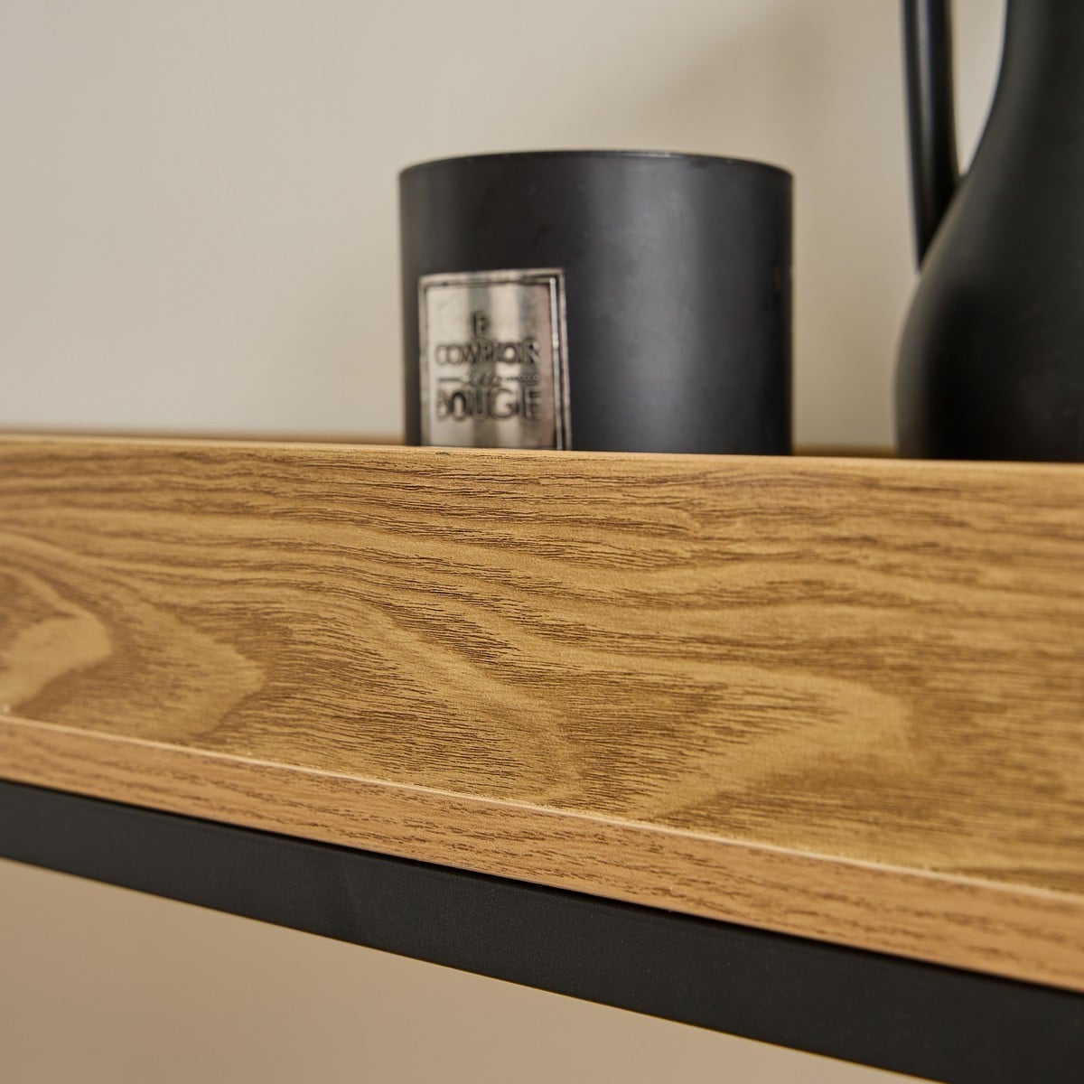 Console avec plateau à rebords bois clair, CALICOSY