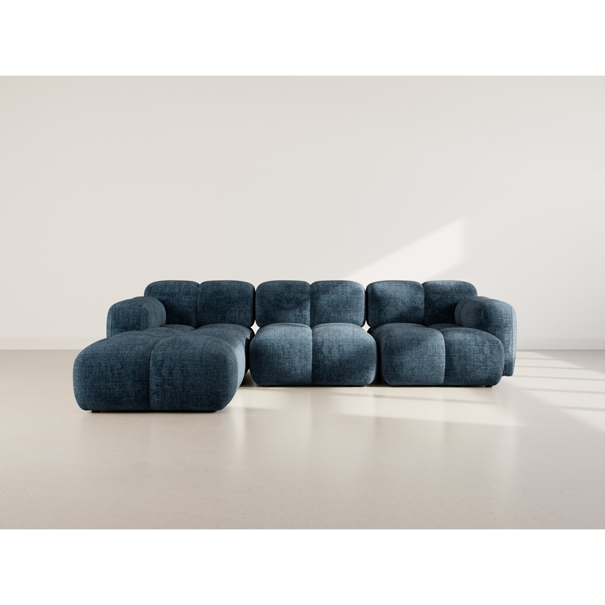 Canapé d'Angle réversible 4 places - GRACE bleu, BEST MOBILIER