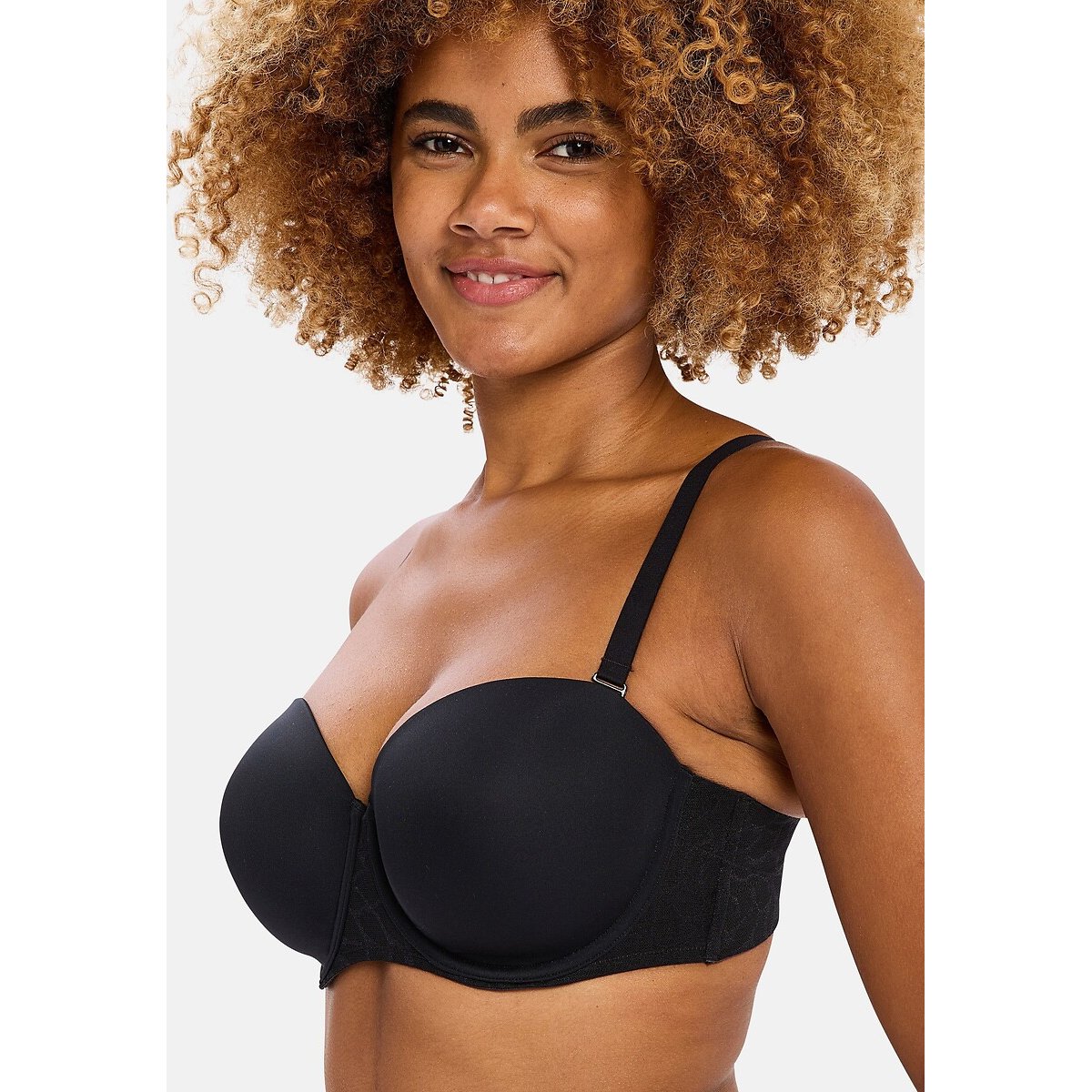 Soutien-gorge bandeau PERFECT CURVES noir, SANS COMPLEXE