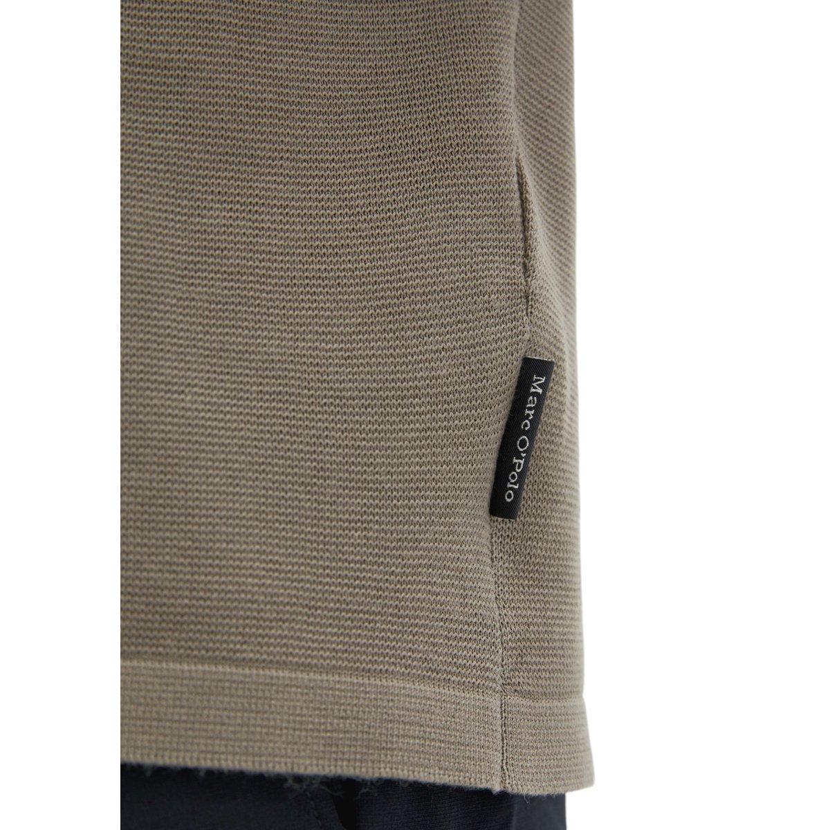 Pull à manches courtes Travel Collection en pur coton bio marron, MARC O'POLO