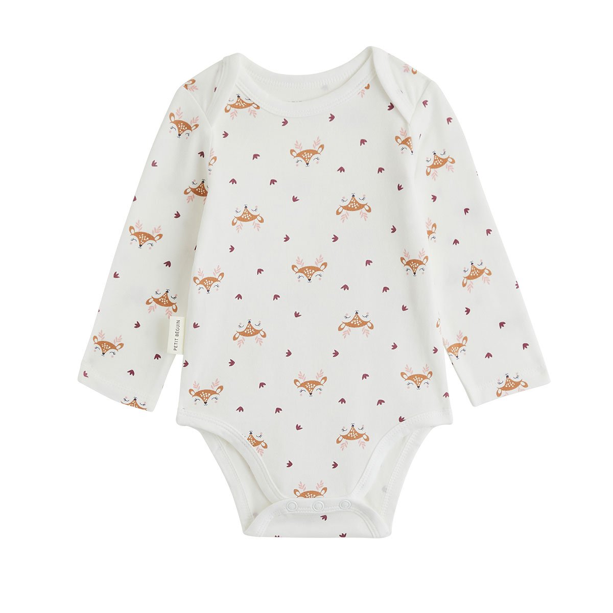 Lot de 2 bodies bébé manches longues Cléo rose, PETIT BEGUIN