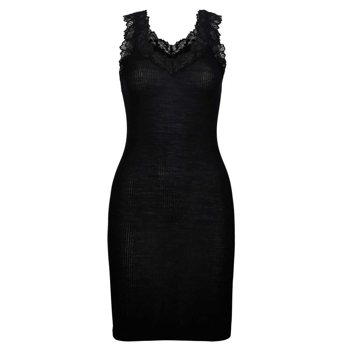 Sous-robe en laine et soie à bretelles Laine SILKY WOOL JOY noir, CALIDA
