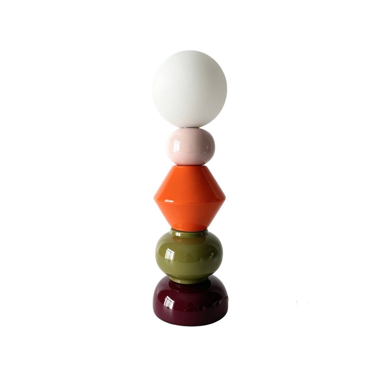 Lampe de table intérieur céramique et verre Ø13cm OMI bordeaux, SWEEEK