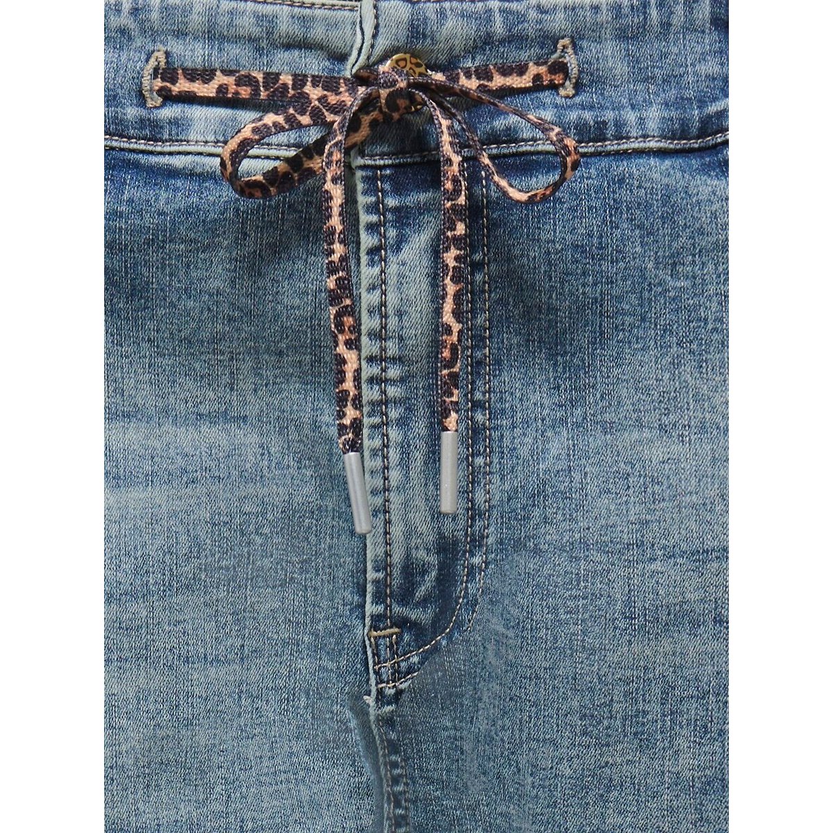 Jean droit avec lien resserrable medium blue, ONLY