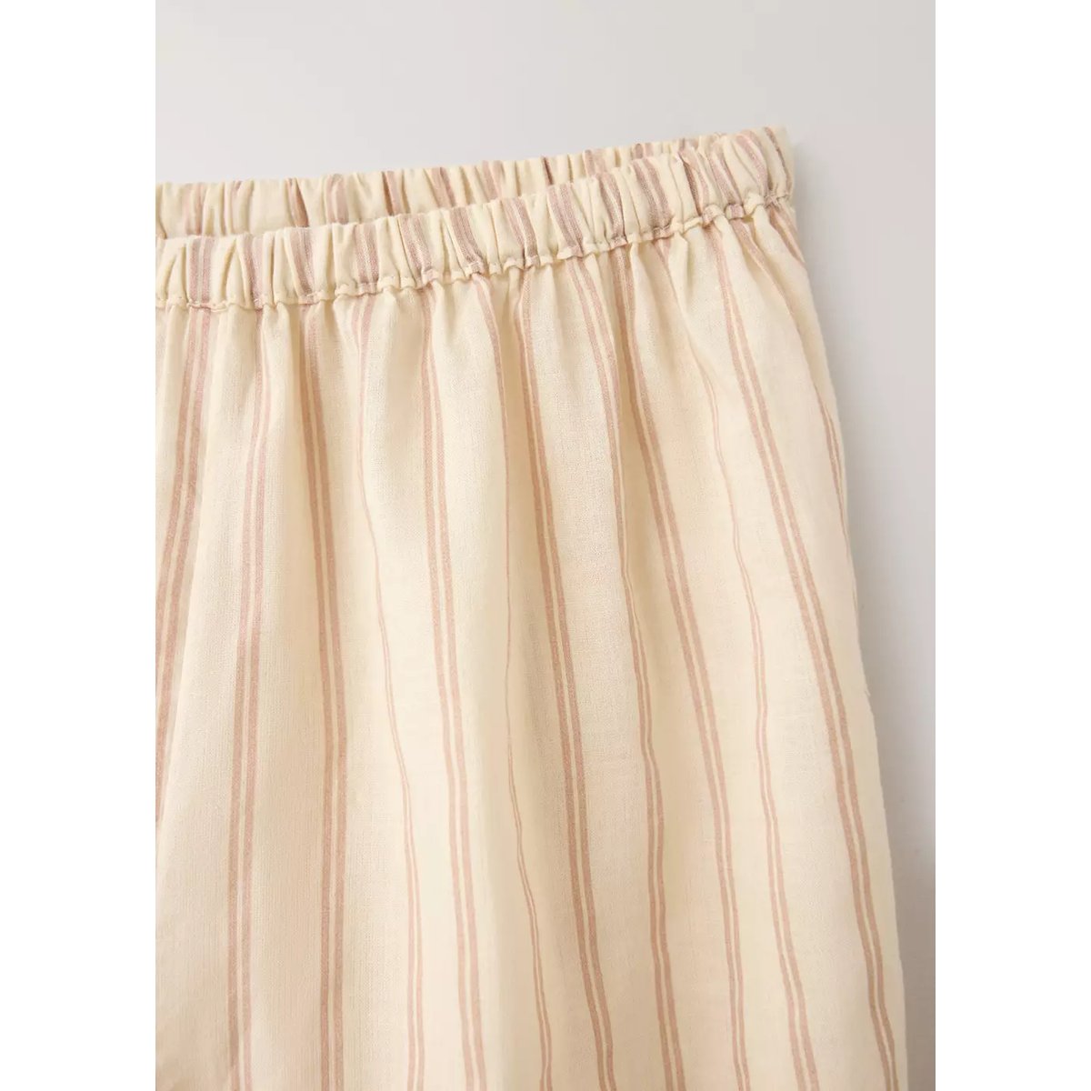 Pantalon de pyjama pour enfant 100 % coton à rayures nude, MANGO HOME
