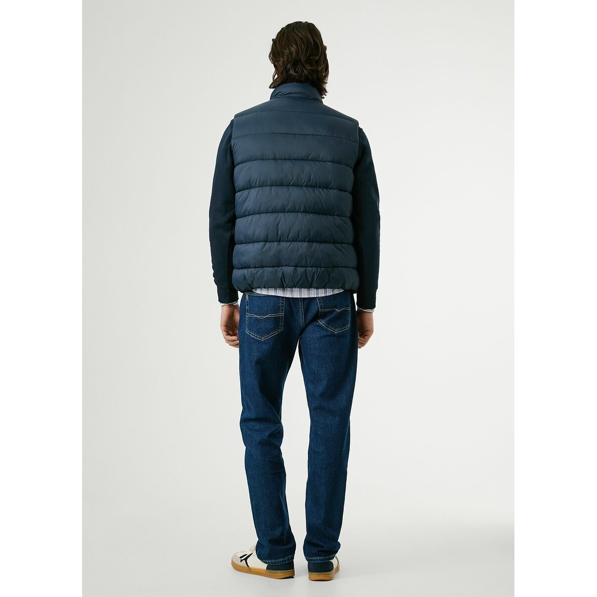 Zip-Up Padded Gilet navy blue, PEPE JEANS