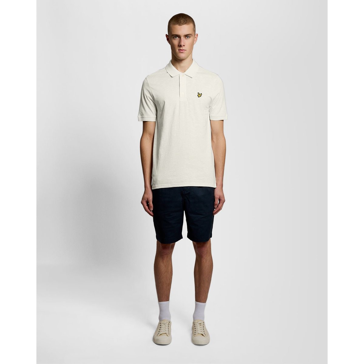 Polo en coton fin slub beige glace, LYLE & SCOTT