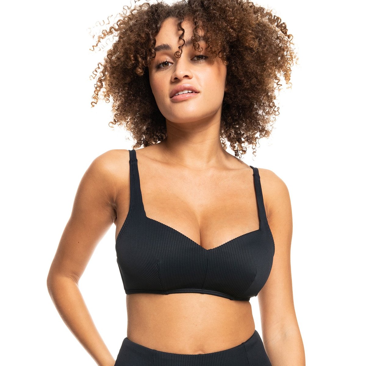 Haut de maillot de bain bonnet D. noir anthracite, ROXY