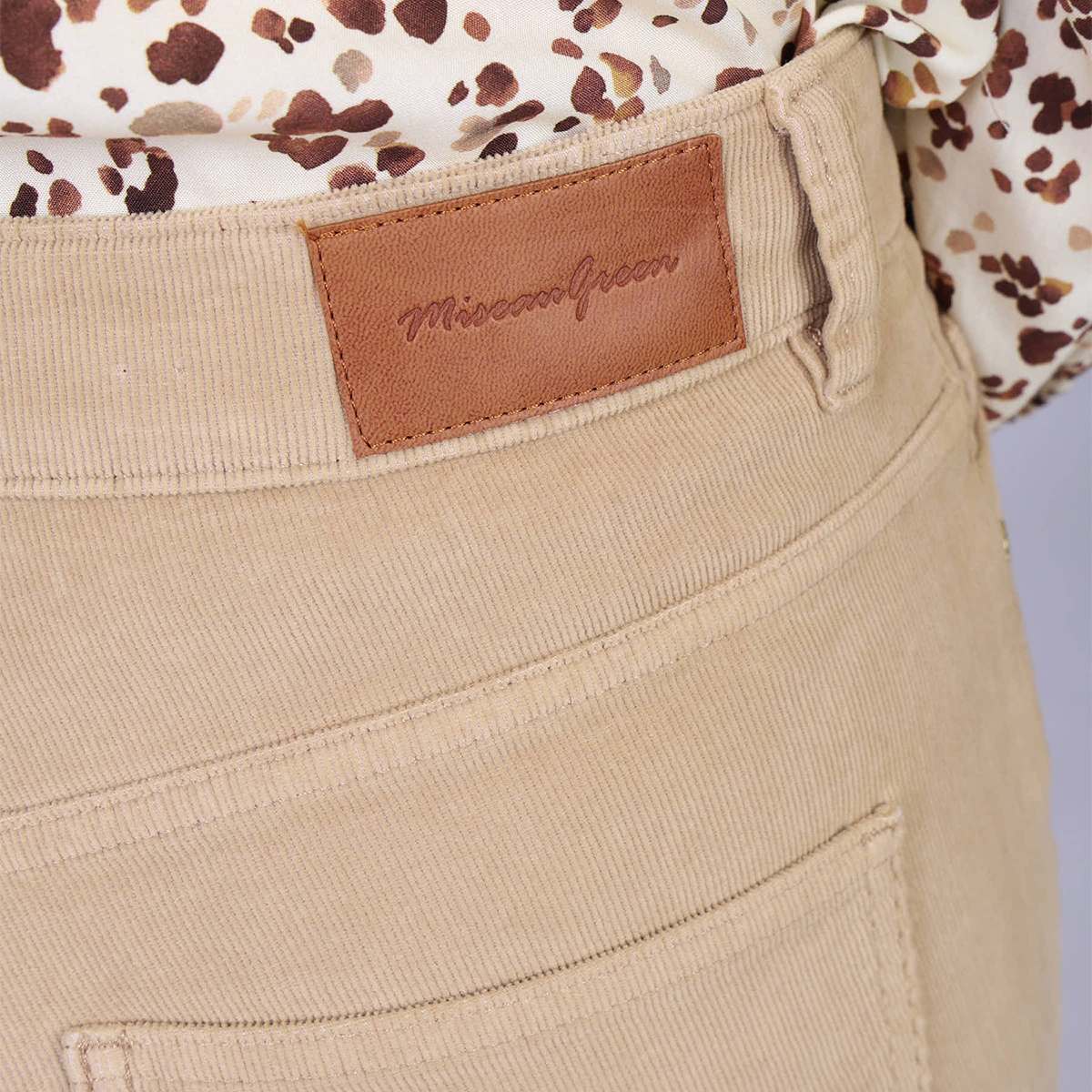 Pantalon en velours Carter taupe, MISE AU GREEN
