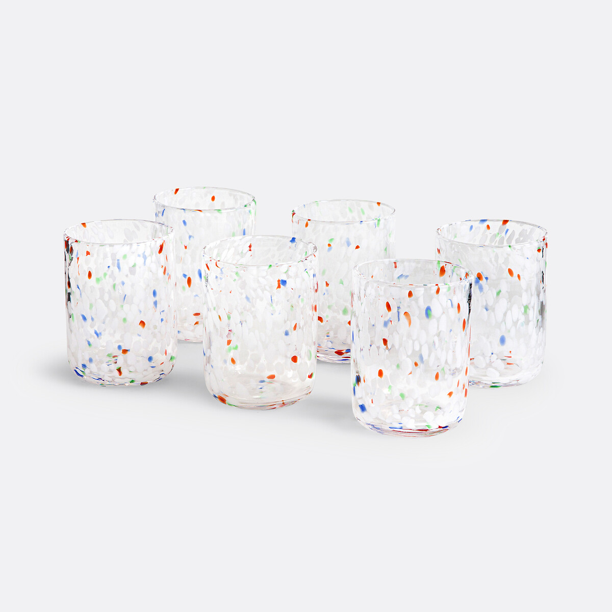Lot de 6 gobelets mouchetés, Dotio multicolore, LA REDOUTE INTERIEURS