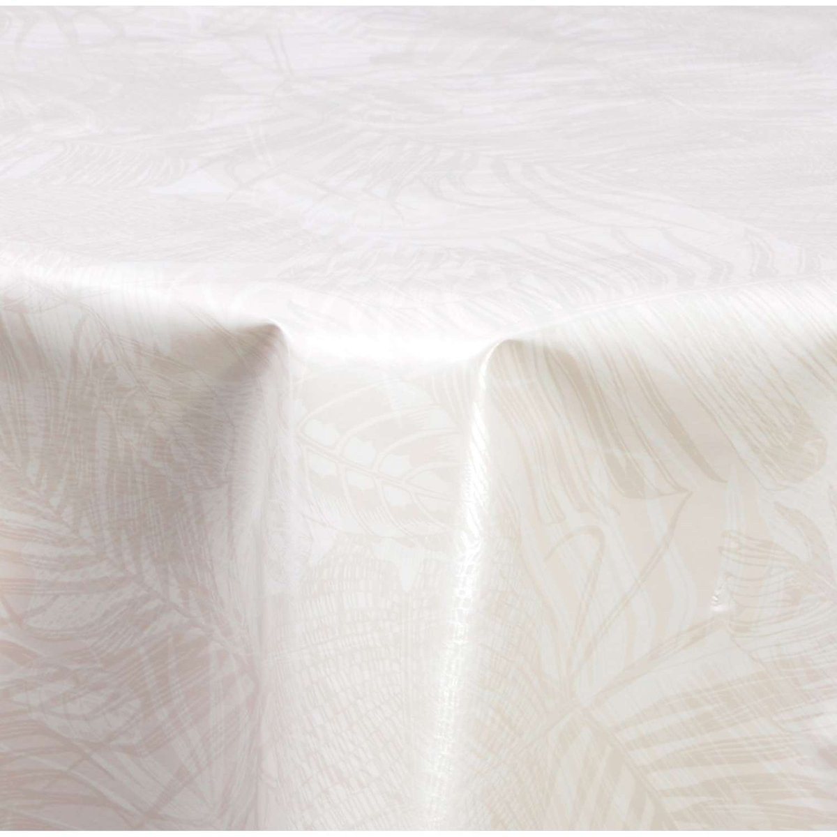 Nappe en toile cirée ronde VITALI beige, TOILINUX