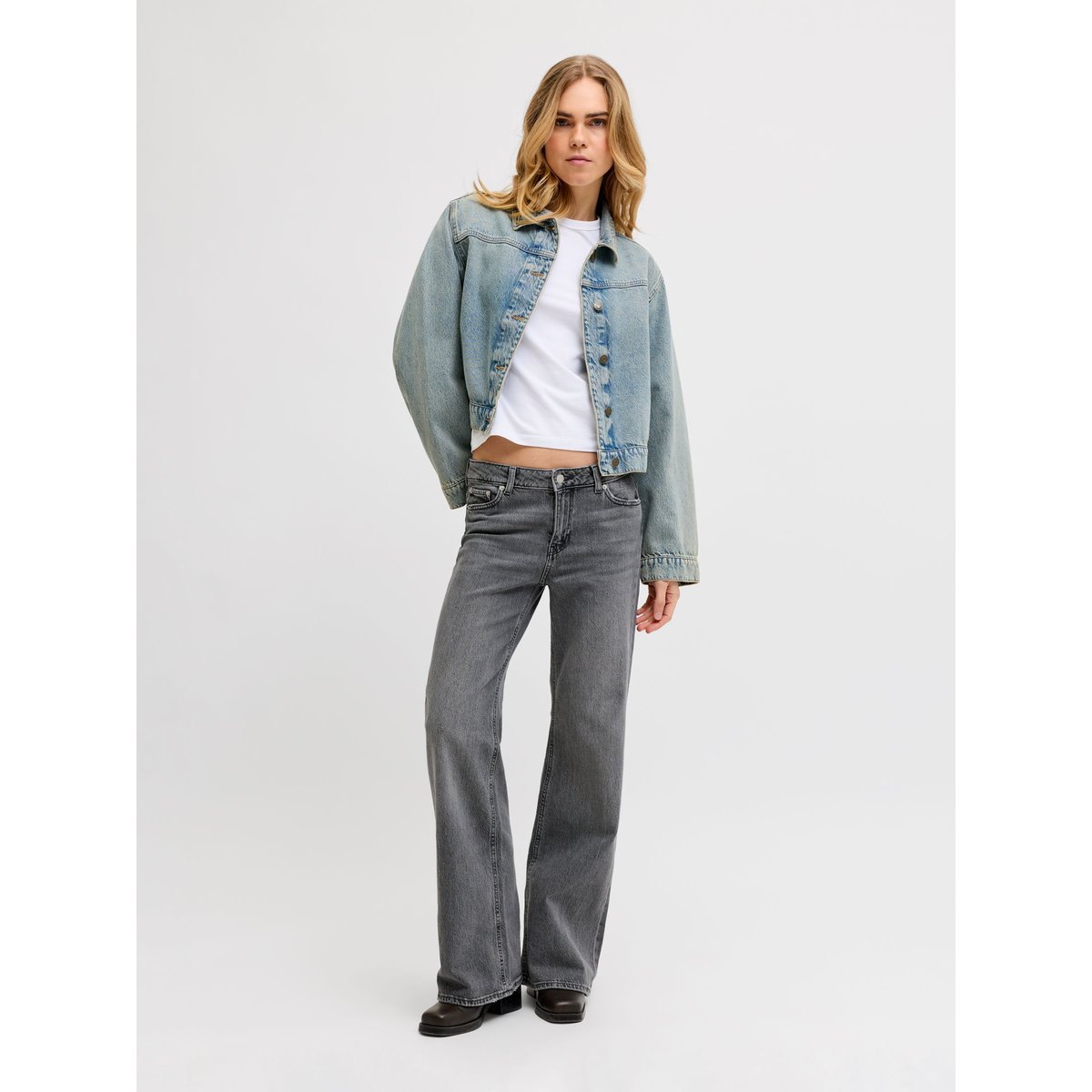 Jean Coupe Évasée grey denim, JJXX