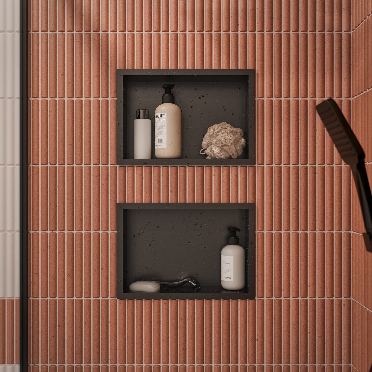 Colonne de douche avec robinet, STUDIO noir, SENSEA