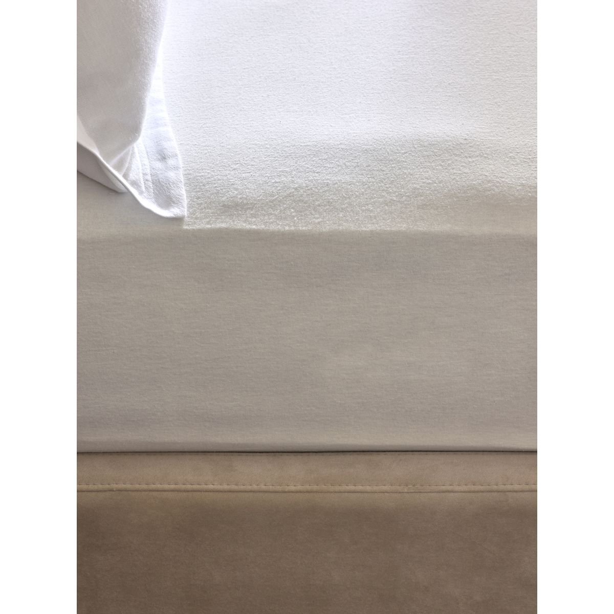 Drap en coton brossé doux blanc, NEXT