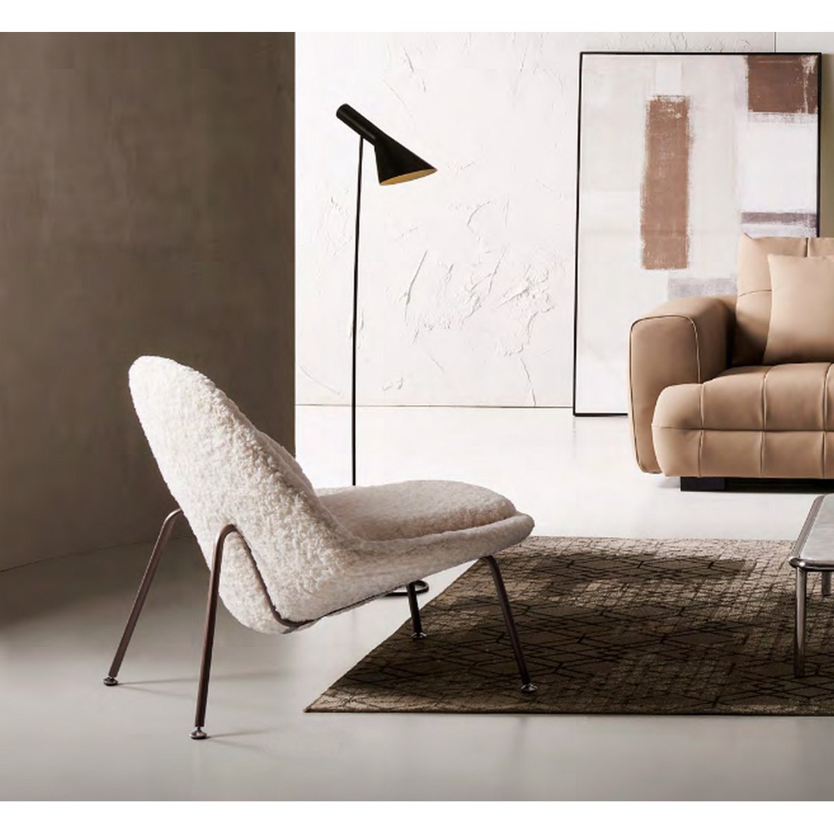 Fauteuil design original - ASPEN blanc cassé, MATHI DESIGN