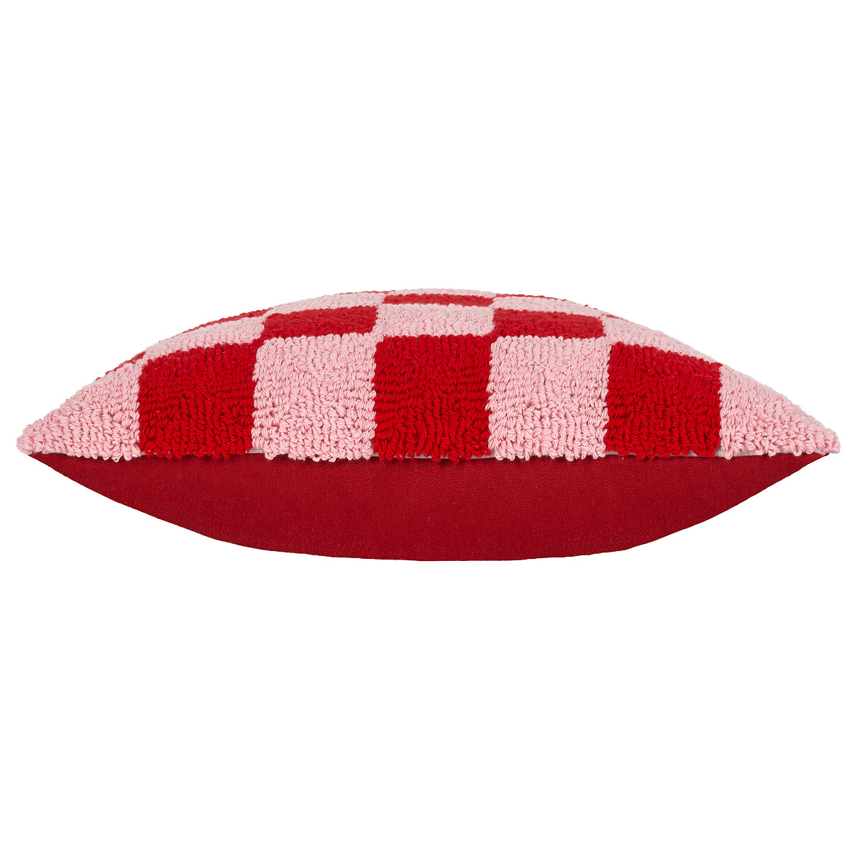 Check Knitted Cushion Filled Cushion 45x45cm red/pink, HEYA HOME