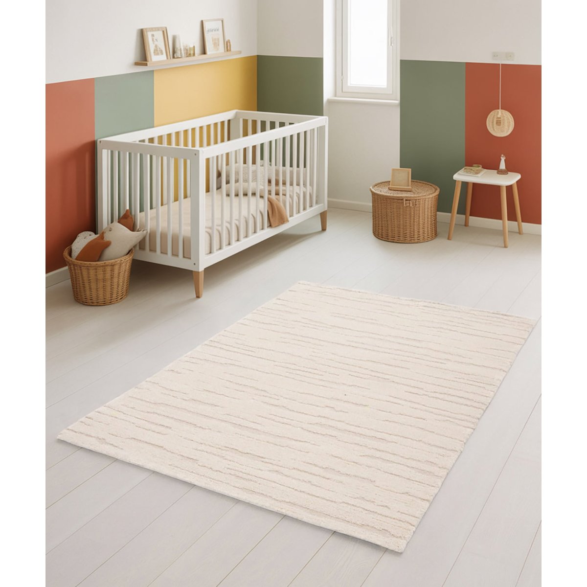 Tapis enfant doux et antistatique JOLLY beige sable, AFK LIVING